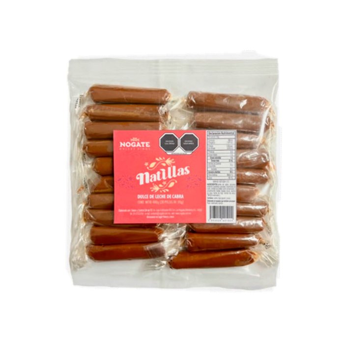 Natillas. Dulce de leche de cabra - Bolsa 20 piezas de 17 gr.