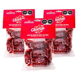 Glorias de Dulce de Leche con Nuez Paquete de 3 pz