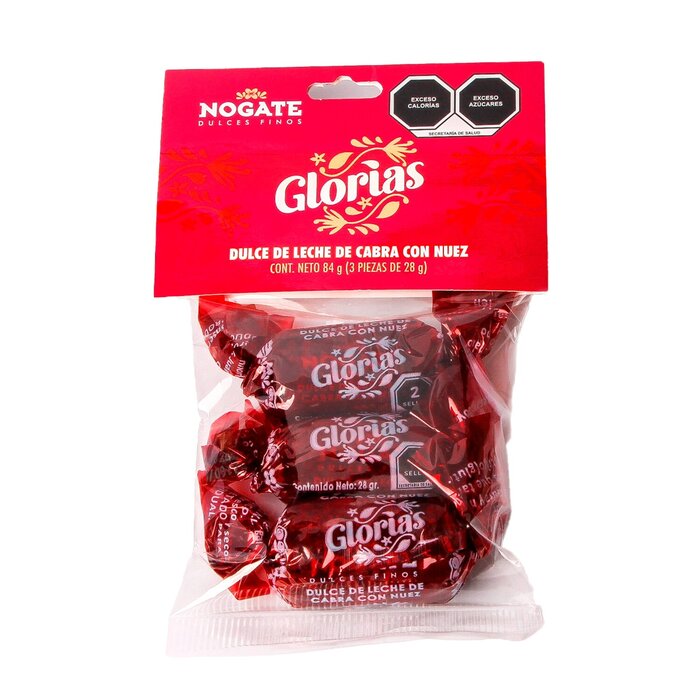 Glorias de Dulce de Leche con Nuez Paquete de 3 pz
