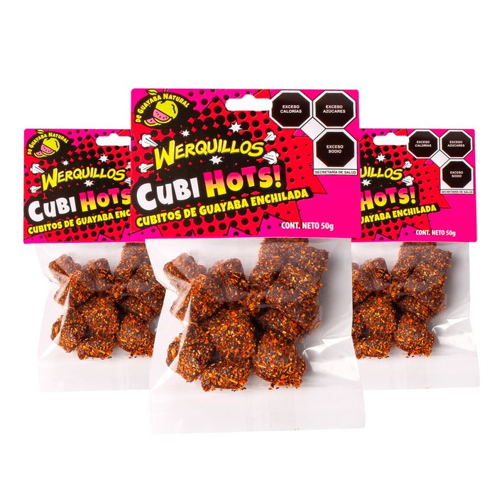 Cubi-hots - Caja con 12 paquetes de 50g.